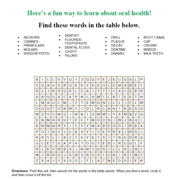 A printable healthy habits chart
