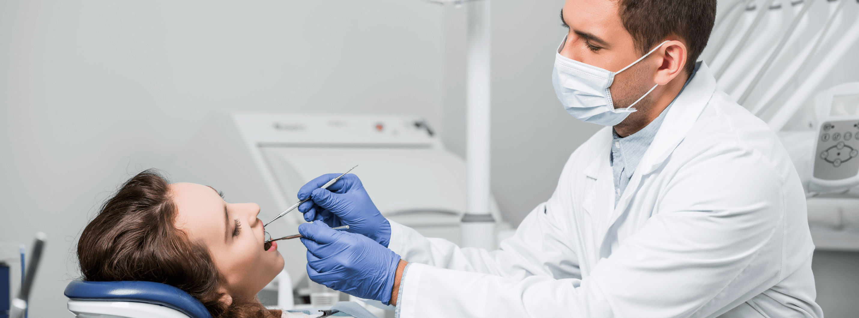 woman in dental chair getting a dental check up