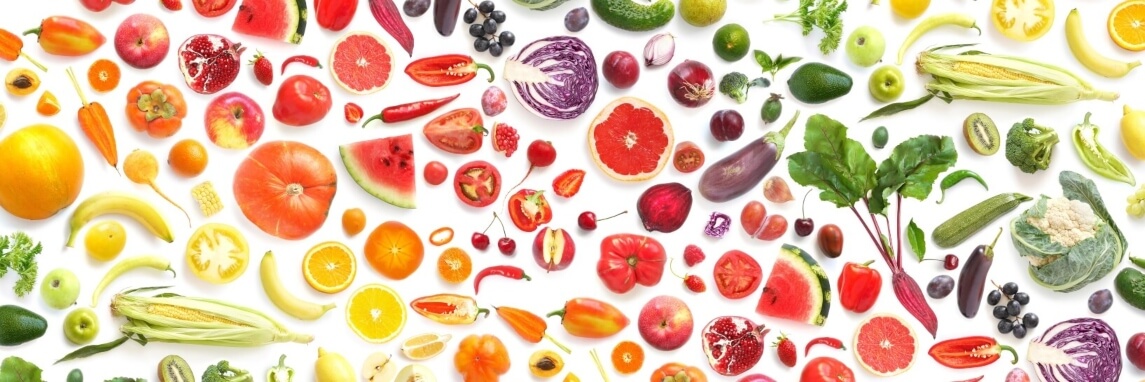 rainbow of healthy food