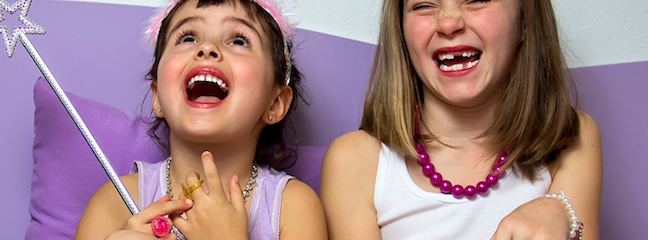 two laughing girls