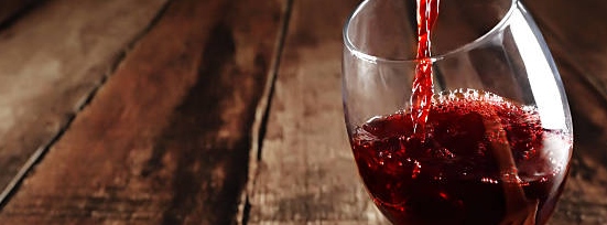 wine pouring into glass